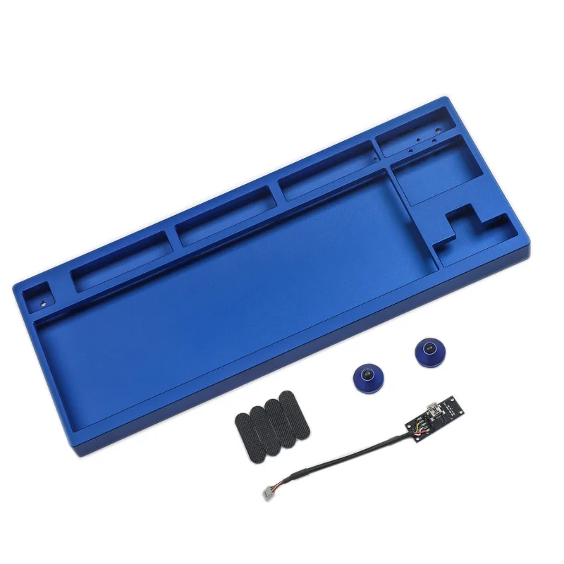 87 Blue CNC Анодированный Алюминиевый Чехол в виде ракушки для filco CM Cooler Master 87 Механическая клавиатура без ключа, включая съемный USB модуль - Цвет: 87 Blue