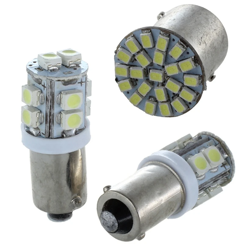 10X T25/S25 1157 BAY15D белый 22 SMD светодиодный стоп светильник лампа с 2X T11 BA9S T4W 10-SMD