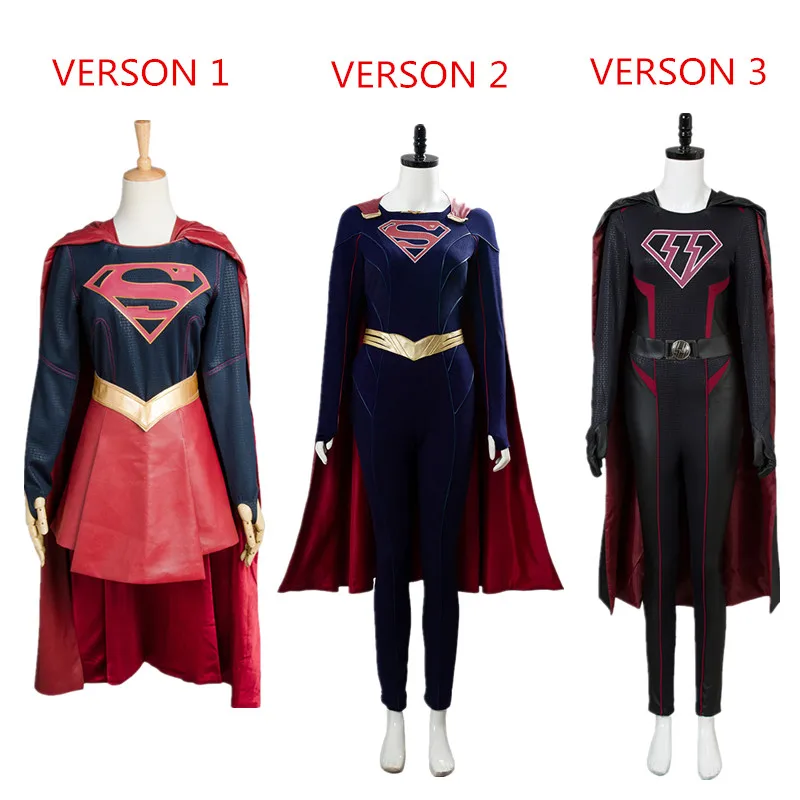CBS Косплэй костюм Кара ЭЗ-El кары Дэнверс комбинезон накидка карнавальные костюмы