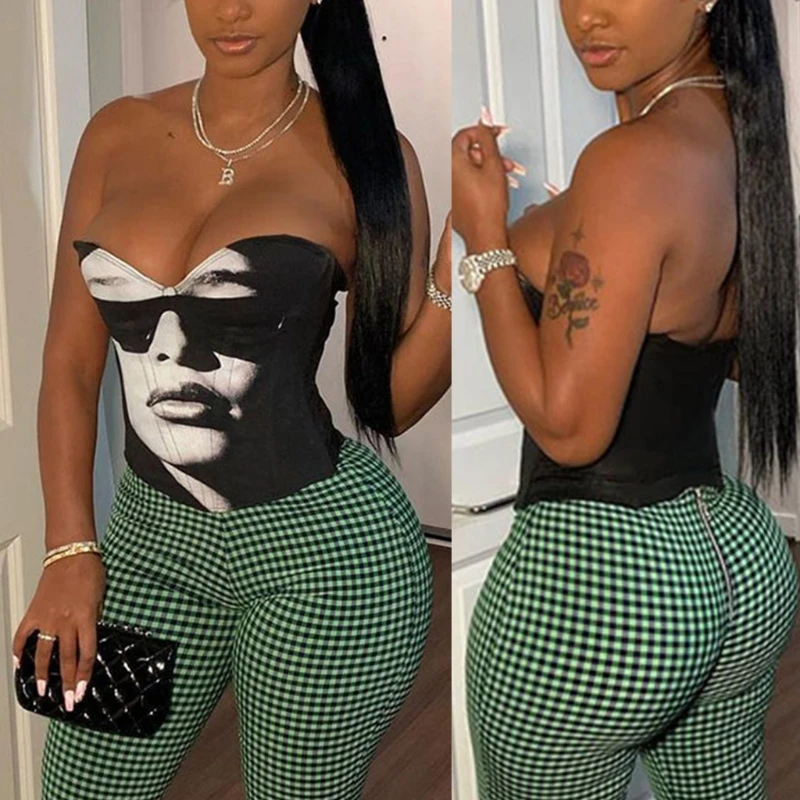 

Новый стиль черно-белый художественный принт и окрашивание Асимметричный V-образный вырез Топ Женская одежда с принтом звезд