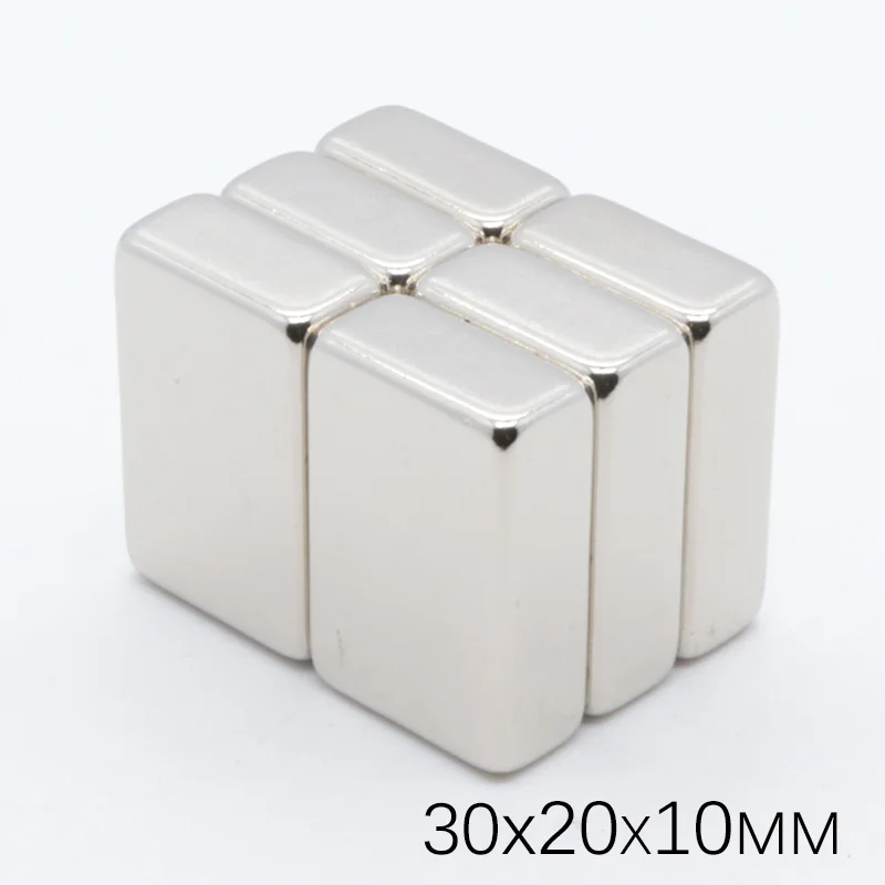 

10pcs 30x20x10 mm Neodymium Magnet Box Packed Magic Magnetic Buck Cube Permanent Super Powerful Magnetic Magnets Square