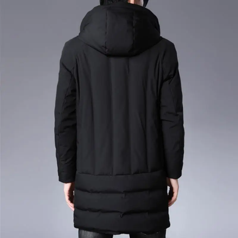 Winter Down Jacket Men Long Overcoat With Hood Thick Coat Men Warm Jacket Fashion Clothing 2021 Harajuku Jacket Japen Style