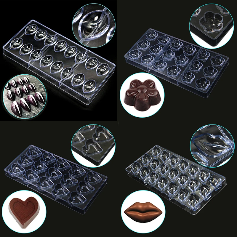 3D форма для шоколада поликарбонатные пластиковые формы поднос цветов