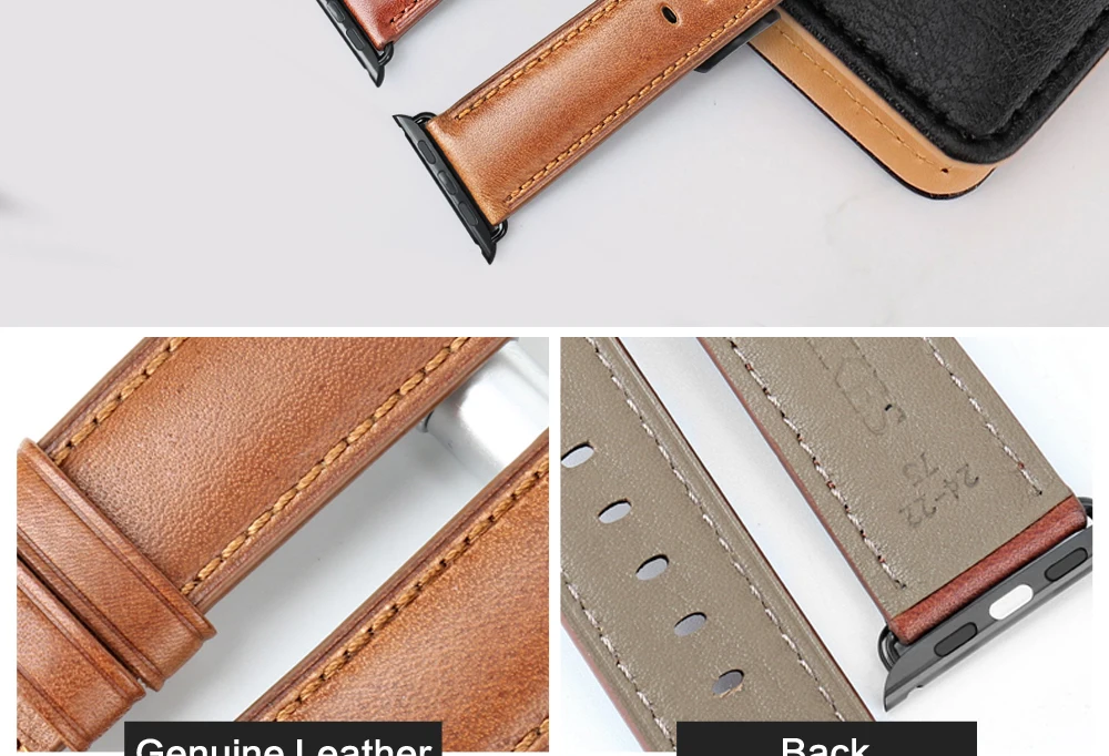 MAIKES для Apple Watch Band 44 мм 40 мм и ремешок для часов аpple 42 мм 38 мм натуральная кожа часы аксессуары iwatch ремешки для часов браслеты