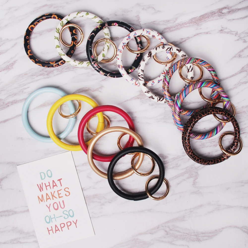 Маленький круглый браслет RTS с брелоком брелок принтом подсолнуха Леопардовый