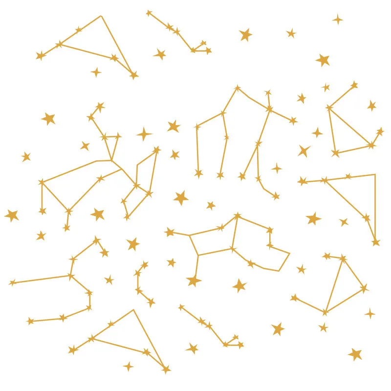 

New Style Constellation Wall Decal Kids Bedroom Removable Decoration Outer Space Nursery Decor Zodiac Astronomy Art Stickers