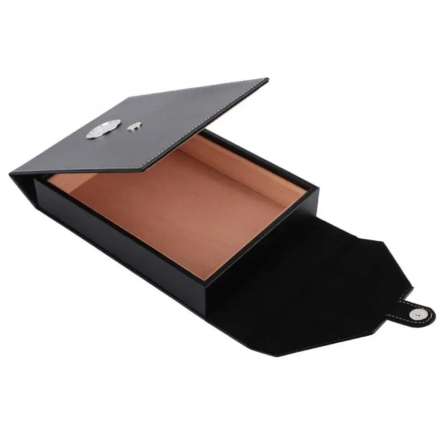 Mini Portable Leather Humidor Cigar Box Cedar Wood Cigarette Container Storage Case for Home Travel | Дом и сад