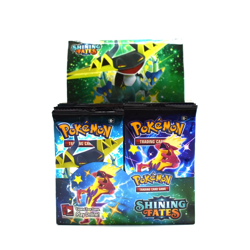 

324pcs Pokemon Cards Anime Non Repeat Shining Fates Cards Game Battle Kaarten Trading Pikachu Mewtwo Children Pokemon Card Toys