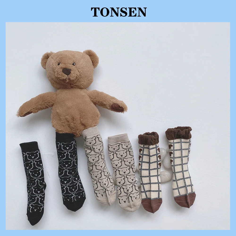 

TONSEN 2021 Зимние новые детские махровые носки обувь утолщенные Мультяшные Детские прогулочные туфли теплые носки для пола в помещении