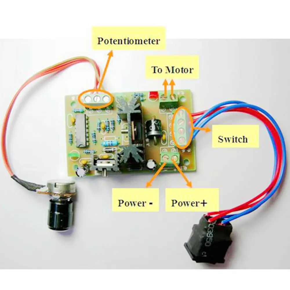 

Input DC12-30V max 2.5A Reversible PWM Motor Speeder Governor Controller