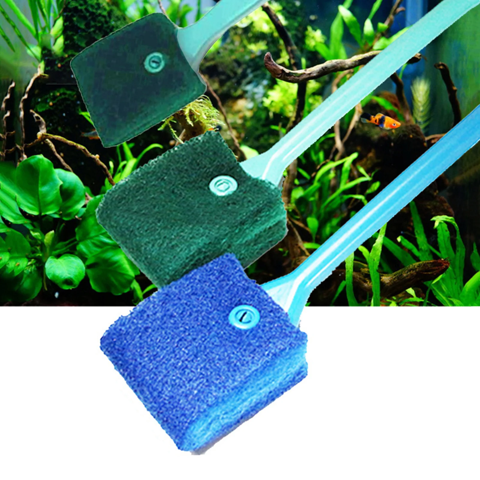 

Aquarium Fish Tank Cleaning Brush Hanging Algae Remover Tool Floating Clean Window Algae Scraper Sponge Accessories Tools