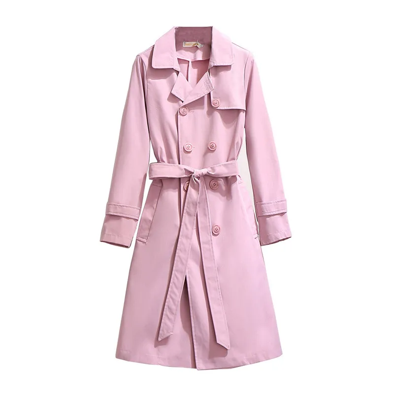 

Women Oversize itself 2XL-6XL Trench Coat 2021Female Spring Long Trench Coat Female Outwear Femme Fashion Windbreaker