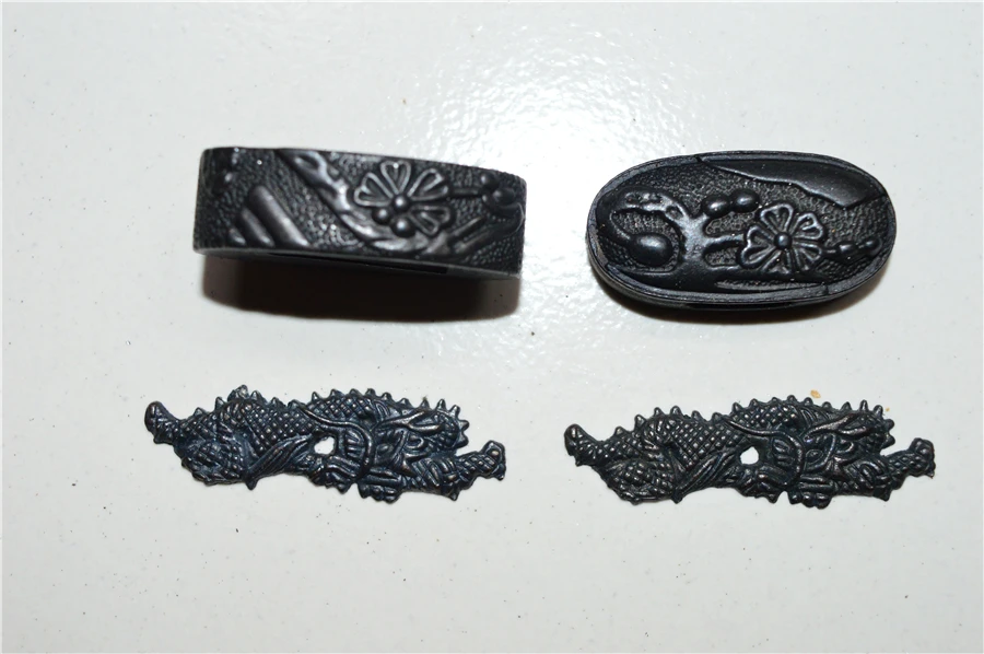 Beautiful Flower Alloy Tsuba Menuki Fuchi kashira Seppa Spacer For Japanese Samurai Katana Sword Tanto | Дом и сад