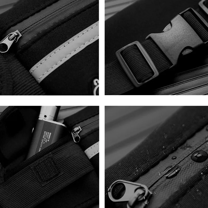 Регулируемая Водонепроницаемая поясная сумка USB для мужчин и женщин
