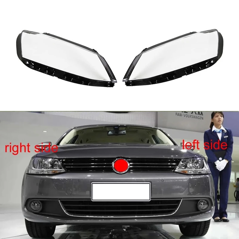

Car Headlight Transparent Lampshade Headlight Shell Cover Lens Mask for Jetta (Sagitar) 2012-2018