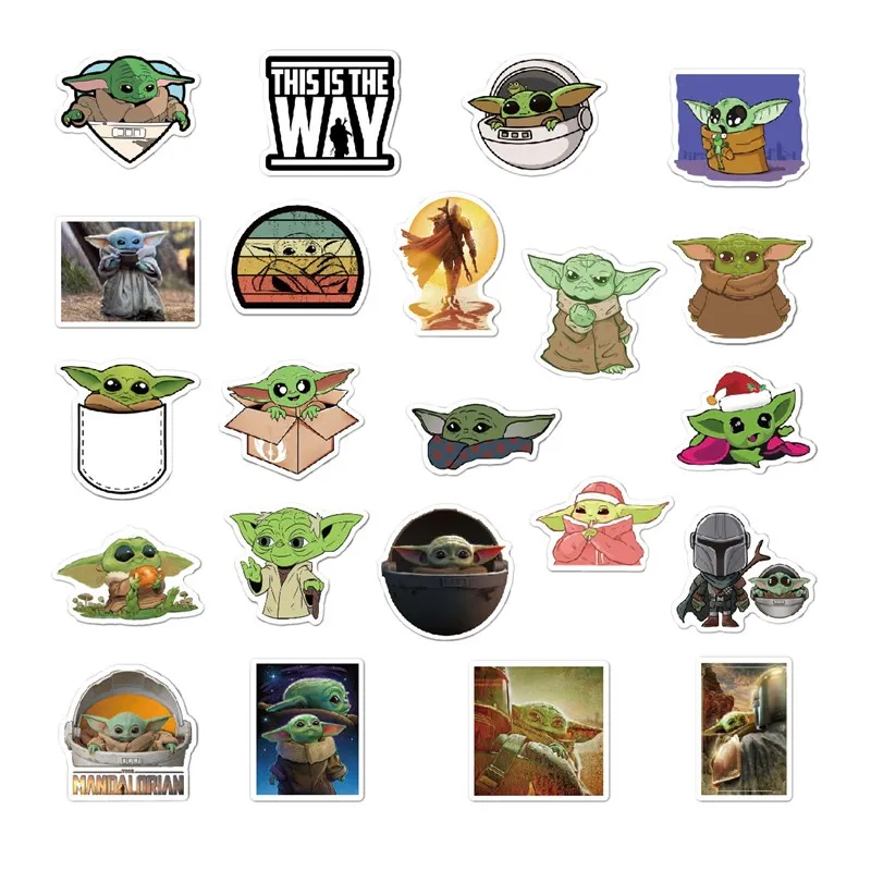 22/50/72 шт. Детские йода наклейки включает в себя Мандалорское виниловые виде
