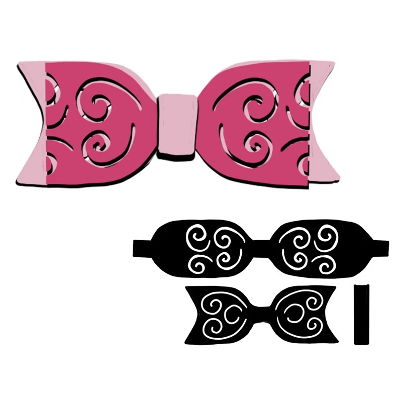 Eastshape 3d рамка с бантом металлические режущие штампы трафареты для DIY скрапбукинга