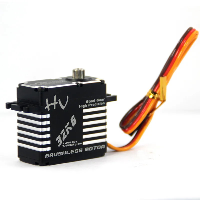 JX-BLS-HV7132MG Servo Digital sin escobillas, engranaje de acero de precisi&oacute;n de alta velocidad, CNC, 32KG, 7,4 V, 0.07seg, para coche, Robot, avi&oacute;n, Dron teledirigido-2
