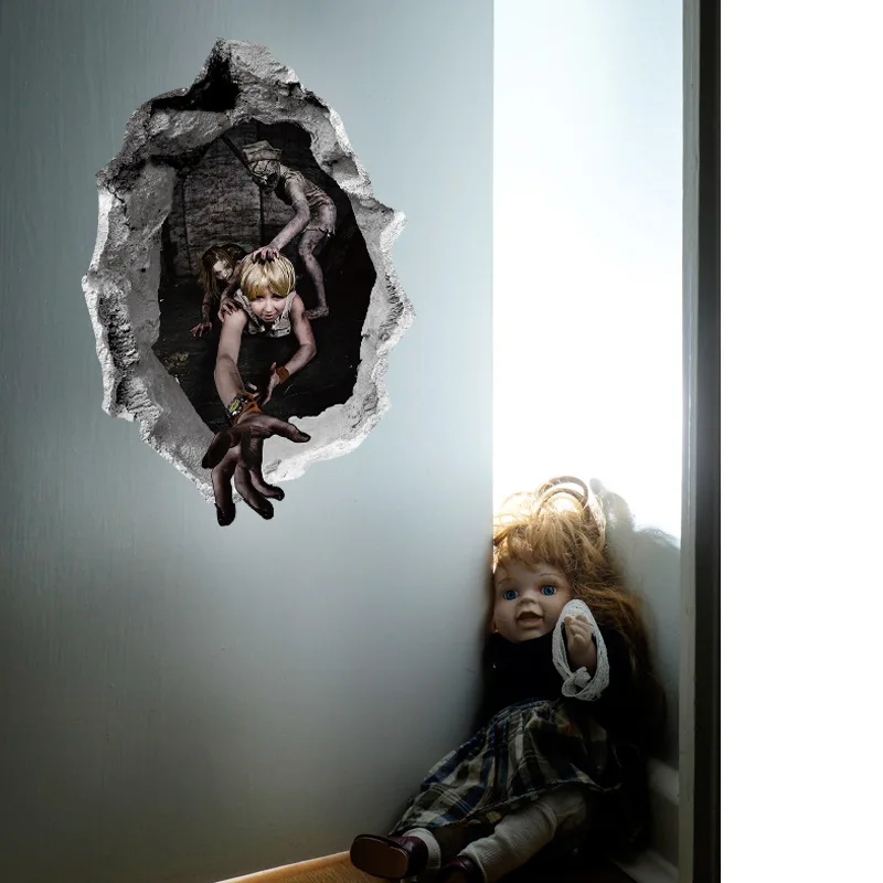 Готические обои наклейки на стену Хэллоуин 3D дракон съемные детская комната