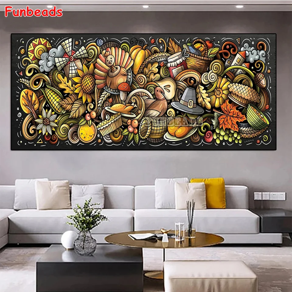 

DIY Diamond Painting Modern colorful graffiti art Diamond Full Drill Square Embroidery round Cross Stitch Handmade Hobby GG6466