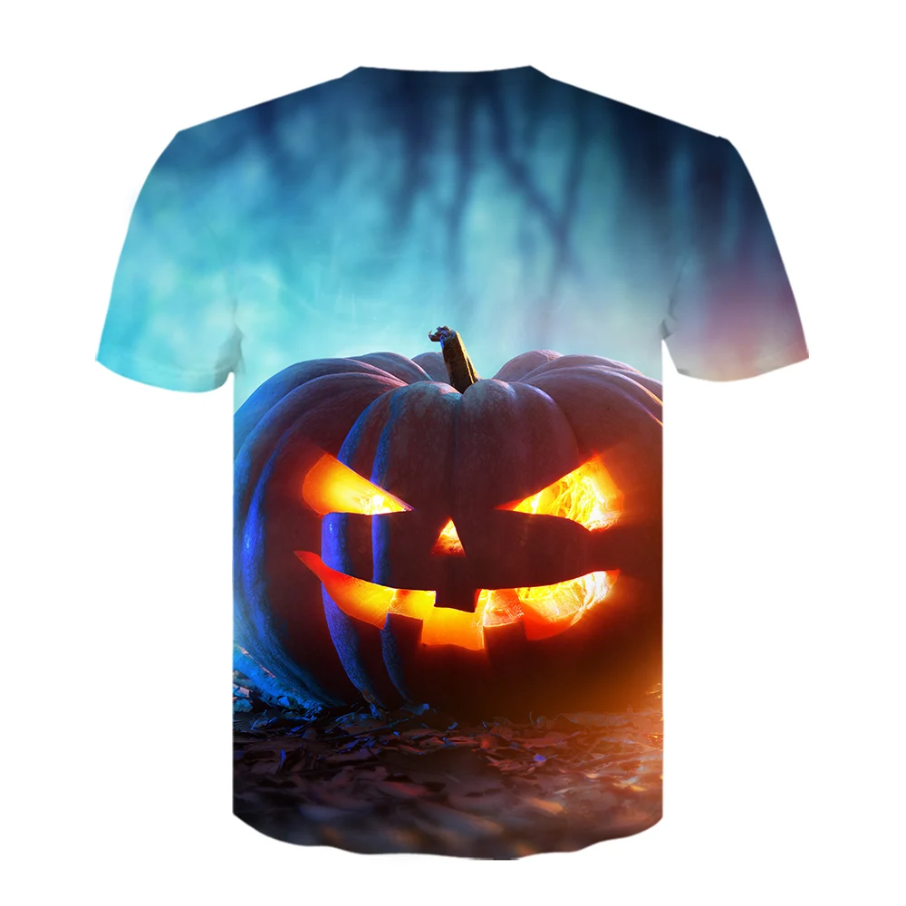 

Skull T-shirt Men Halloween 3d Tshirt Pumpkin Printed Tshirt Ghost Cosplay Funny T Shirts Punk Rock Mens Clothing Summer