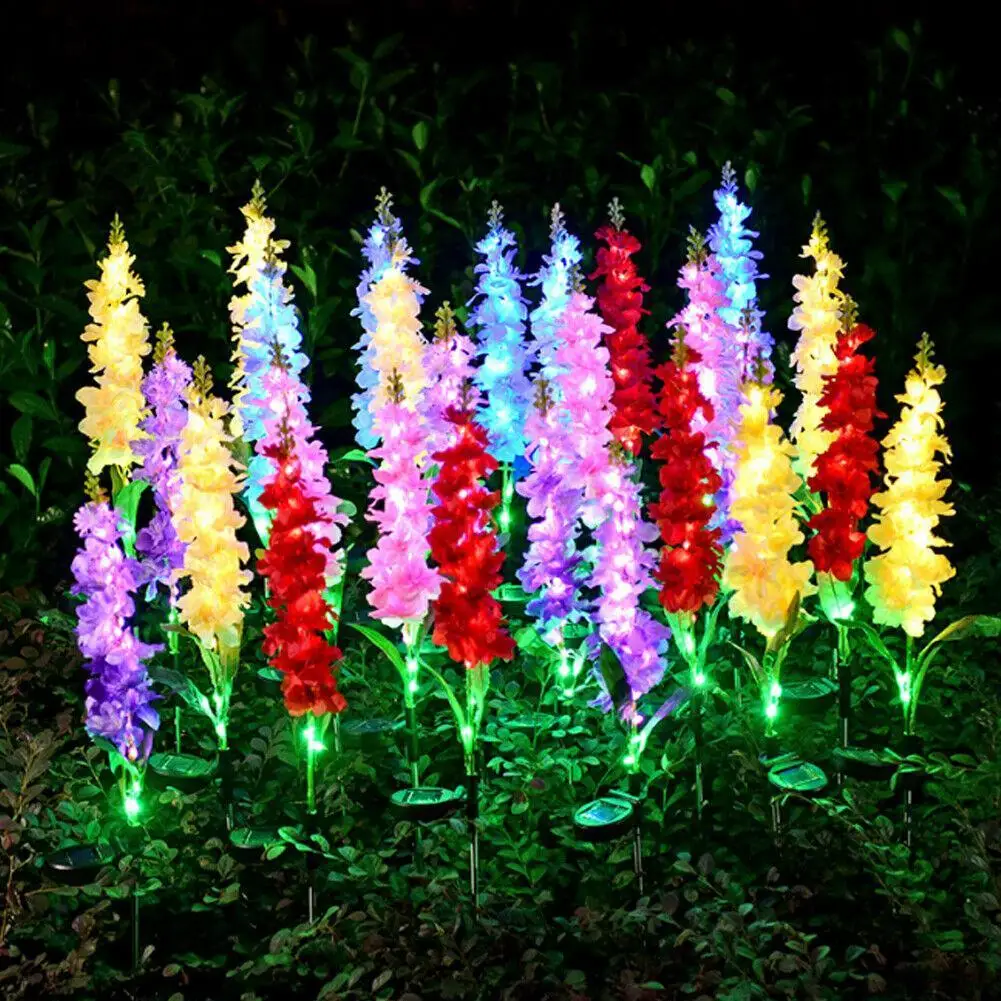 

1Pc Solar Power Violet Flower Landscape Light Lawn Ornaments Lighting Yard Lamp Garden Patio Outdoor Decoration Pathway Pat L2A2