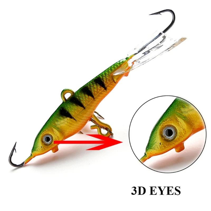 

12g/7.1cm Ice Hook Fishing Lures Artificial Hard Swim Bait Winter Crankbait Lure Balancer Tackle
