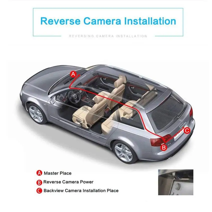 Rear camera Vehicle Hidden View Camera Metal Body Car Reverse Camera front view camera 170 Degree Auto Parking Backup Camera