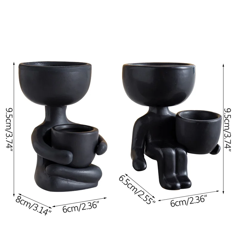 Strongwell Скандинавская Керамическая кукла маленький цветочный горшок креативная