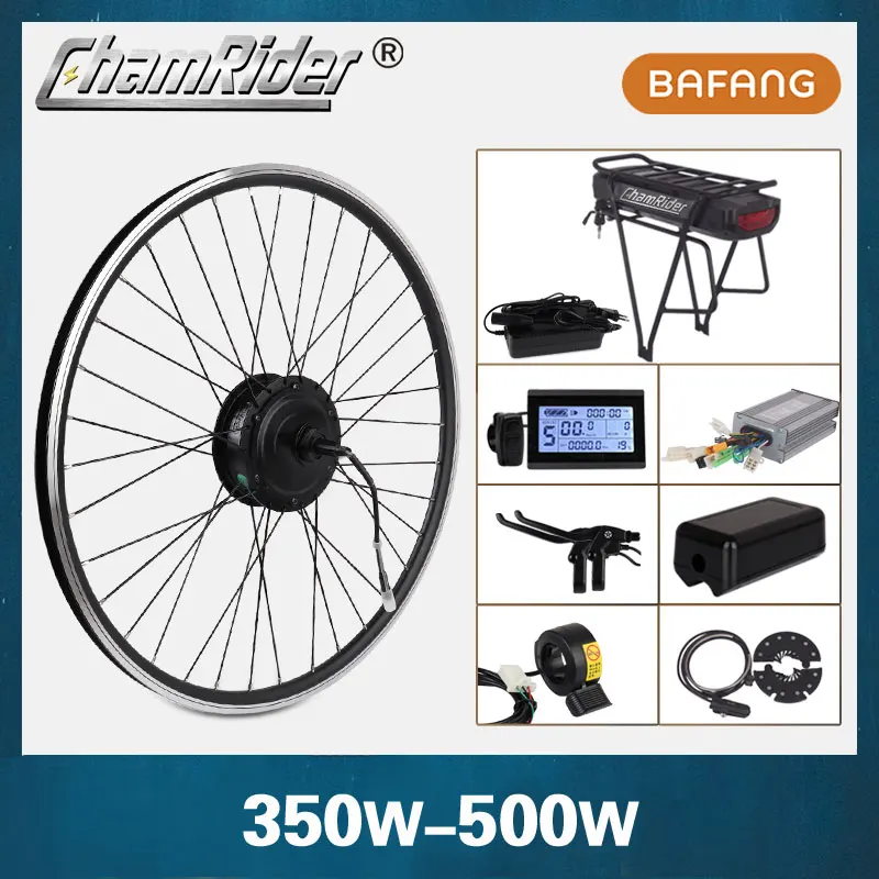 

BAFANG Ebike Conversion Kit 36V 350W 48V 500W Electric Bicycle SWX02 Motor 8fun RM G020.350/500.D 20AH Battery Rack