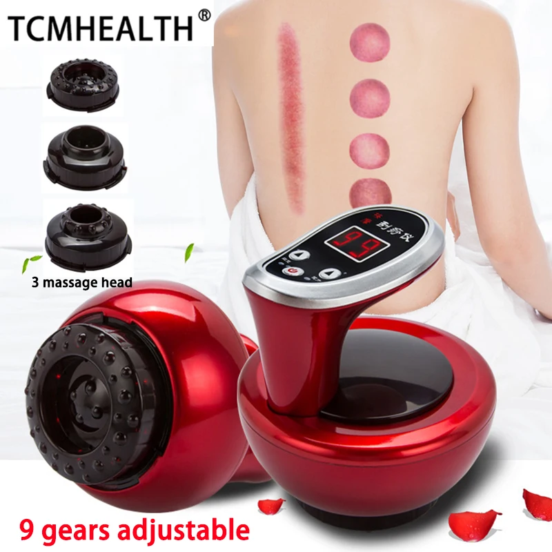 

TCMHEALTH Electric Cupping Massage Therapy Apparatus Vacuum Suction LCD Display Guasha Scraping Body Massage Body Slimming