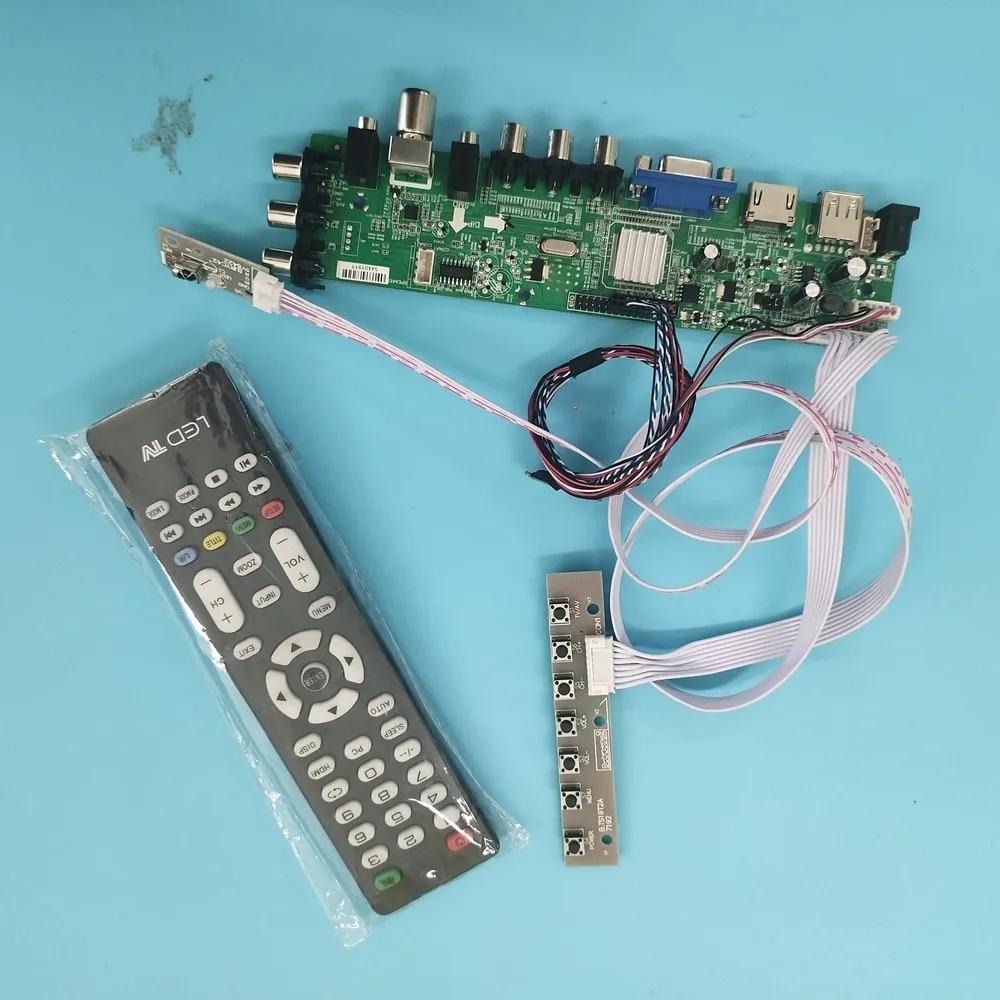 

Kit For N156B6-L10 VGA LED HDMI digital TV LVDS USB AV WLED Signal controller board remote 40pin DVB-T DVB-T2 1366X768 15.6"