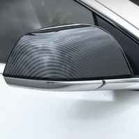 for tesla model 3 2017 2019 accessories car styling 2pcs rear view mirror cover side cover abs water transfer carbon fiber