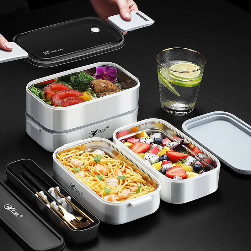 

Stainless Steel Insulated Lunch Box student School Multi-layer Lunch Box Tableware Bento Food Container Storage Breakfast Boxes