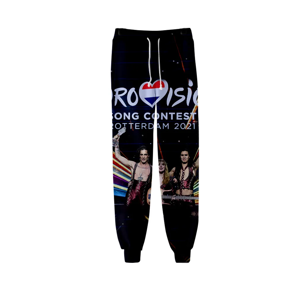 

Maneskin 3D Men/Women's Neutral Style Threaded Bunched Trousers HIP HOP Punk style Kawaii Threaded Bunched Leg Pants