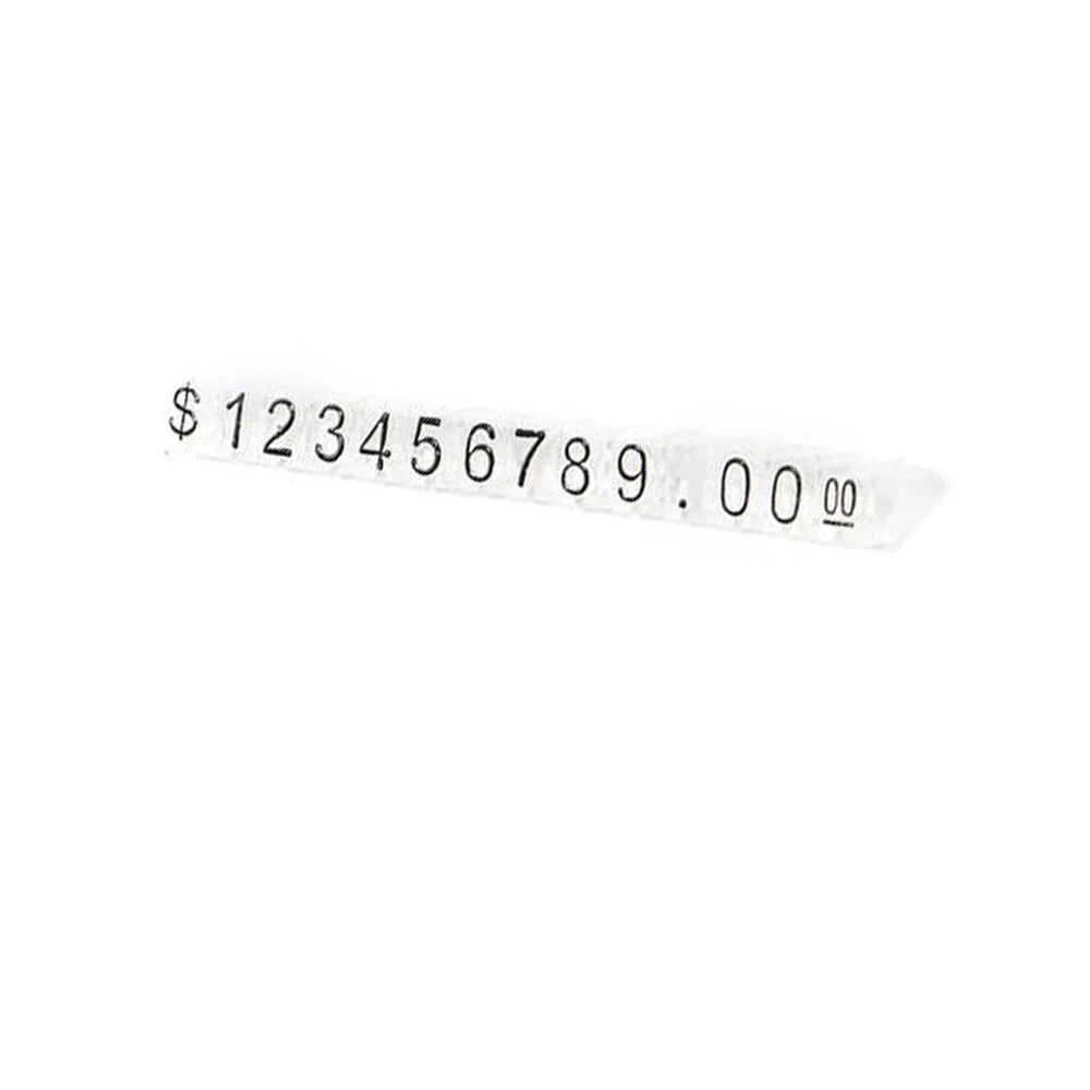 30 Sets Combined Price Tag Transparent Dollar Euro Number Digit Cubes Stick For Clothes Jewelry Showcase Counter Display | Дом и сад