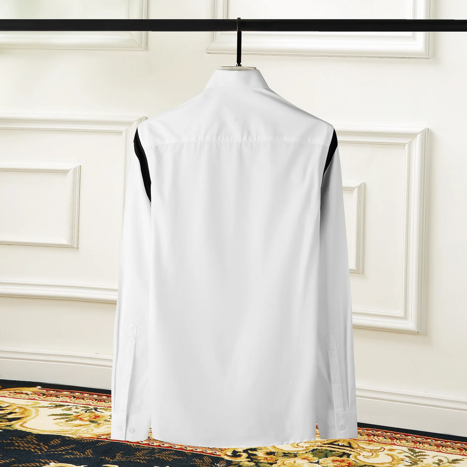 Рубашка Minglu мужская с длинным рукавом роскошная сорочка открытыми плечами