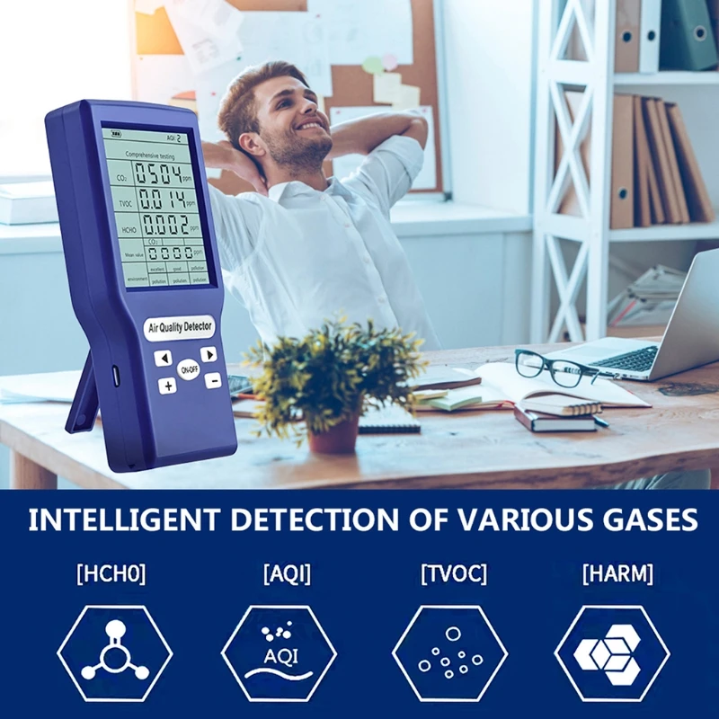 Монитор качества воздуха в помещении детектор HCHO/формальдегида TVOC PM2.5/PM10 тестер