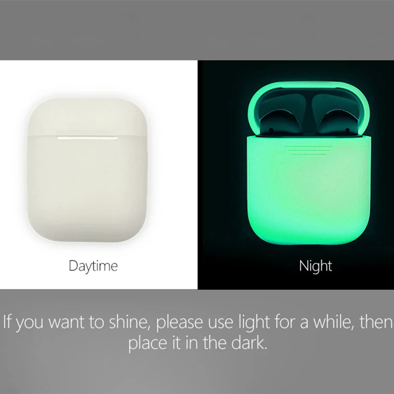 Luminous Case For Apple Airpods Protective Cover Silicone Bluetooth Earphone Charge Box Cases Skin Accessories | Электроника