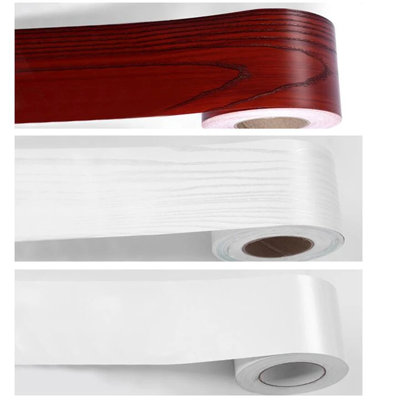 

Baseboard wall stickers waterproof self-adhesive PVC skirting waist line marble pattern wood grain tile door frame wallpaper