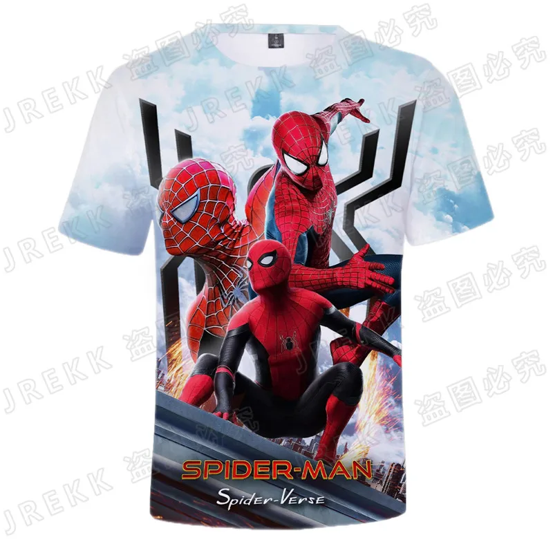 Футболка с 3D-принтом Человека-паука для мужчин и женщин повседневный крутой топ