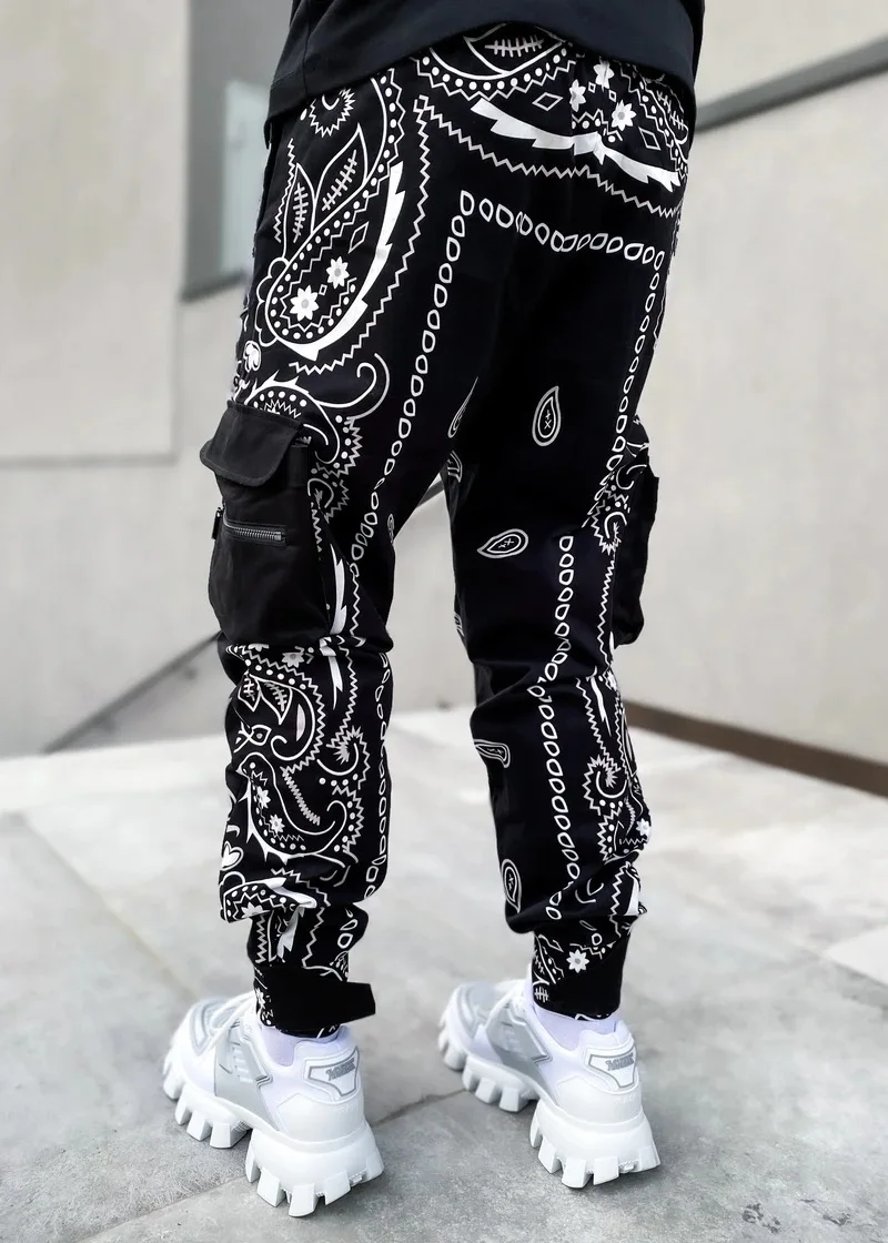 Hip hop printing pants men trousers fashion streetwear sweatpants for men joggers High street Loose cargo pants men