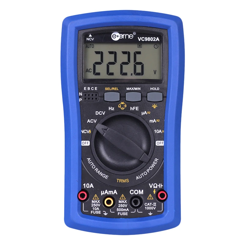 Цифровой мультиметр VC9802A DMM измеритель емкости и напряжения постоянного