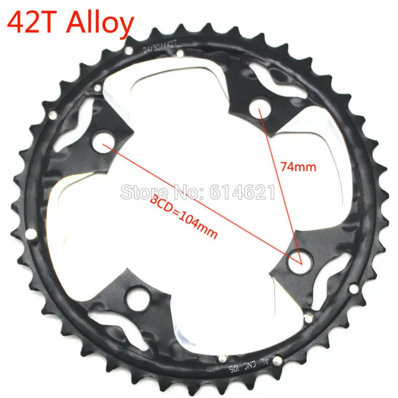MTB кольцо цепи велосипеда цепь для SHIMANO SRAM Универсальный шатун 22 T/24 T/26 T/32 T/38 T/42 T/44 T 104BCD 64BCD велосипедная звездочка