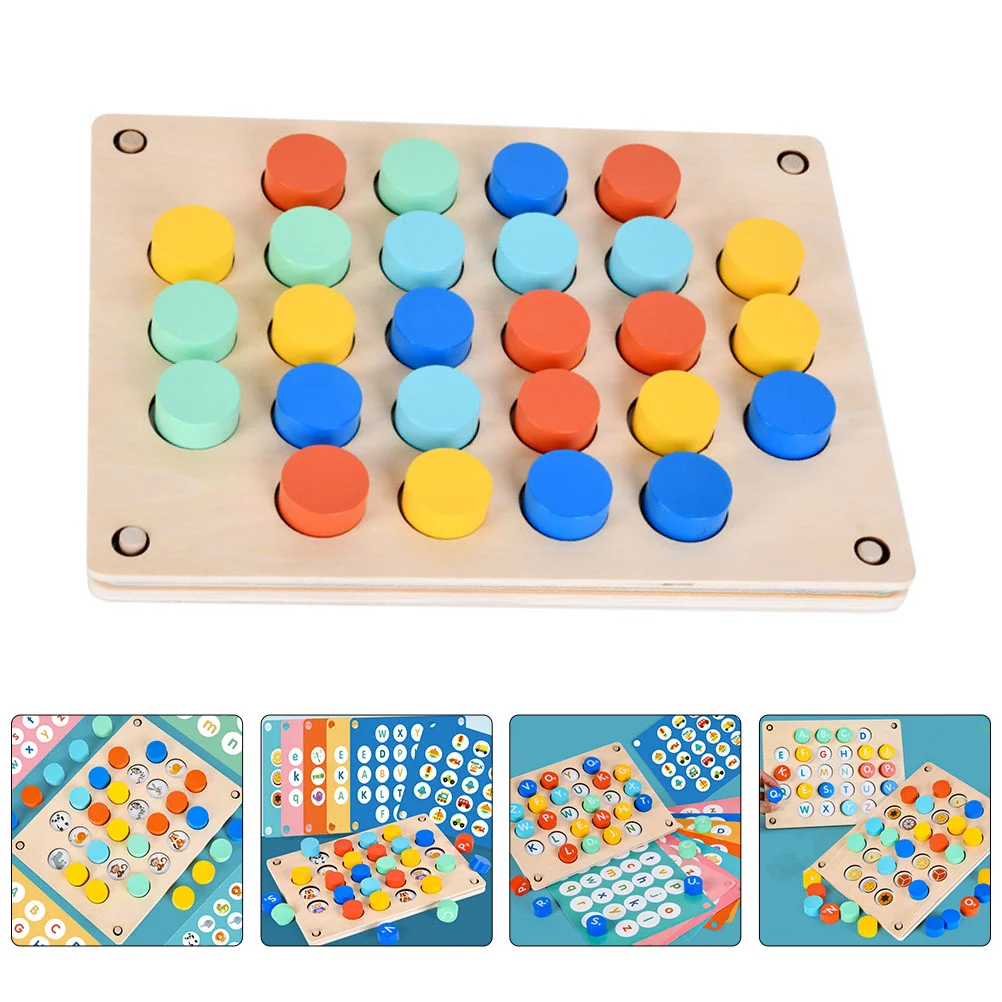 

1 Set of Wooden Matching Plaything Interactive Memorizing Educational