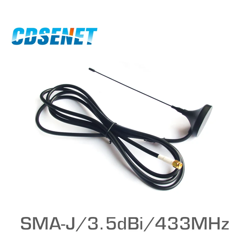 

Wifi Antenna 433MHz SMA Male Connector Omni Direction 3.5dBi uhf 433 MHz High Gain wifi Magnetic Antenna CDSENET TX433-XP-100