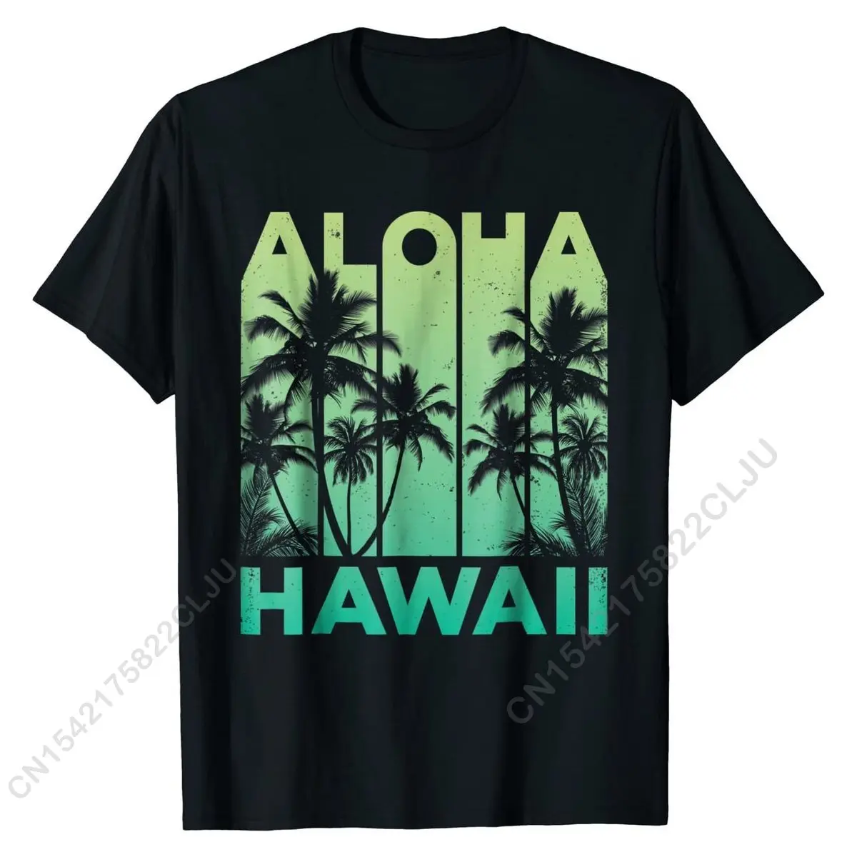 

Aloha Hawaii Hawaiian Island T Shirt Vintage 1980s Throwback ClassicCasual T Shirt Cheap Cotton Men's T Shirts