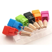 rose gold 5 in 1 carbide nail drill bits with cut 2 way drills tapered bit milling cutter for manicure nails accessories