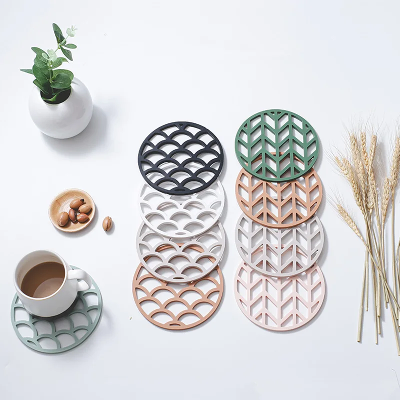 Модная силиконовая подставка под чашку полая в форме облака теплоизолированная