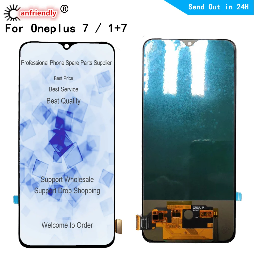 

6.41" 100% Tested for Oneplus 7 1+7 LCD Display Touch panel Screen Digitizer module with frame Assembly 2340*1080 for oneplus7